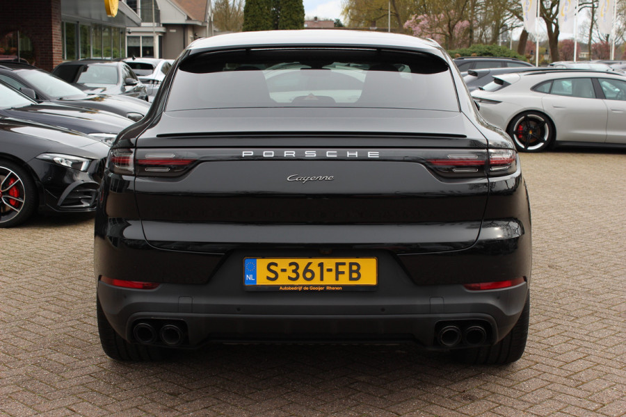 Porsche Cayenne Coupé 3.0 E-Hybrid Platinum Edition / SoH 90,9% / Panoramadak / 360Camera / Luchtvering / 21'' / Sfeerverlichting / Sportchrono / Bose / Keyless / Sportuitlaat / Dodehoek / DAB / Stoelverwarming / ACC