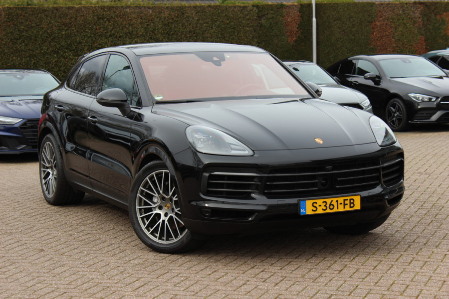 Porsche Cayenne Coupé 3.0 E-Hybrid Platinum Edition / SoH 90,9% / Panoramadak / 360Camera / Luchtvering / 21'' / Sfeerverlichting / Sportchrono / Bose / Keyless / Sportuitlaat / Dodehoek / DAB / Stoelverwarming / ACC