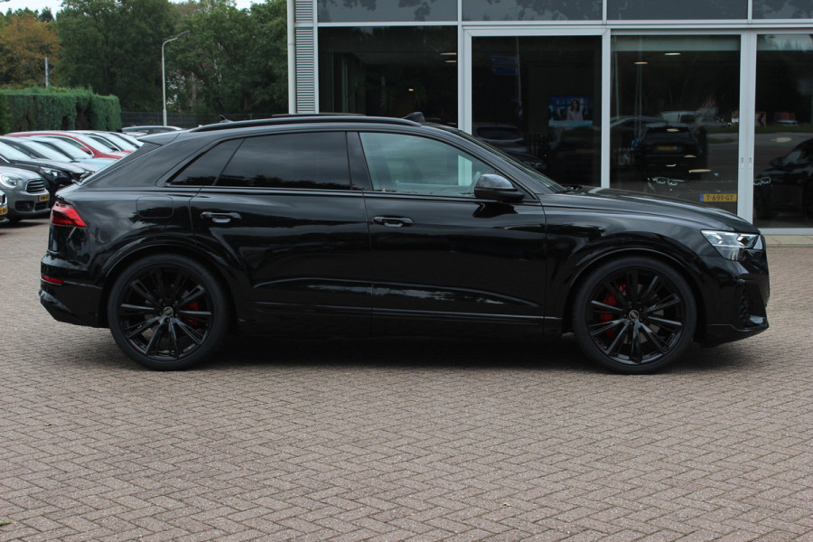 Audi Q8 60 TFSI e quattro Pro Line S Competition / SoH 95,9% / Trekhaak / Panoramadak / 360Camera / Head-up / B&O / Softclose / Achterasbesturing / 23'' / Laser LED / Keyless / Carbon intr. / Massage+Ventilatie / RS Seats / Dodehoek /  DAB