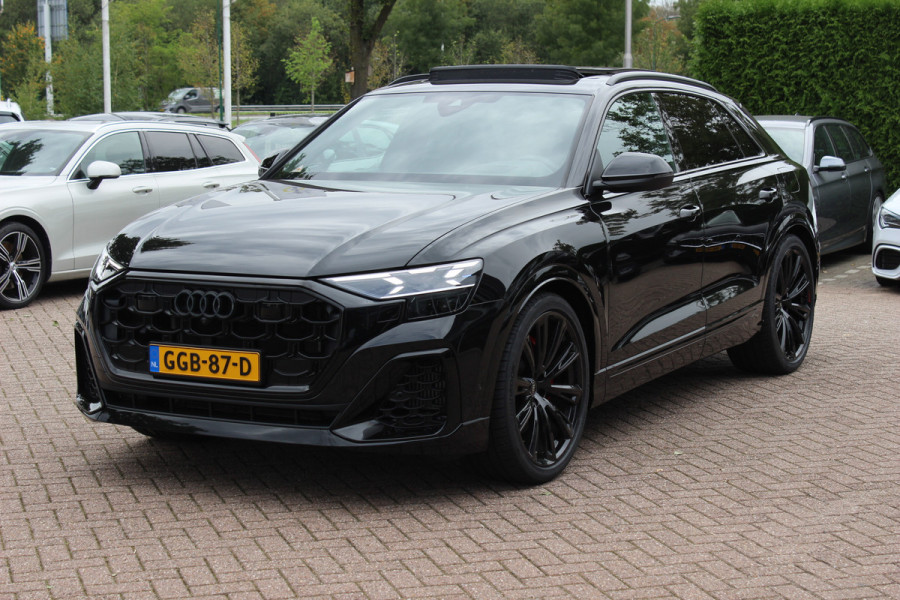 Audi Q8 60 TFSI e quattro Pro Line S Competition / SoH 95,9% / Trekhaak / Panoramadak / 360Camera / Head-up / B&O / Softclose / Achterasbesturing / 23'' / Laser LED / Keyless / Carbon intr. / Massage+Ventilatie / RS Seats / Dodehoek /  DAB