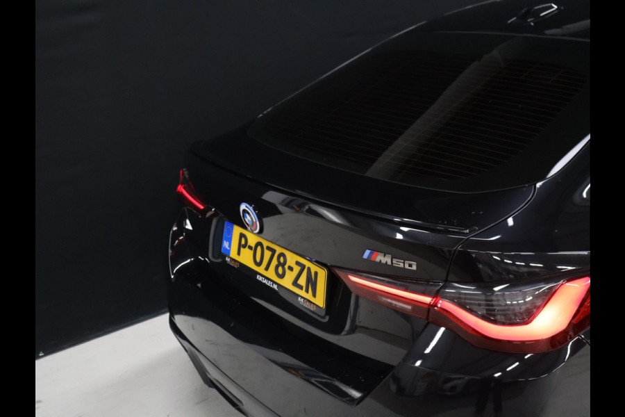 BMW i4 M50 High Executive 84 kWh [SCHUIFKANTELDAK, HARMAN/KARDON, APPLE CARPLAY, ANDROID, CRUISE CONTROL, STOELVERWARMING, MEMORY SEATS, HEAD UP DISPLAY,  DIGITAL DASH, CAMERA, PDC 360, LEDER, SFEERVERLICHTING, ELEKTRISCHE A