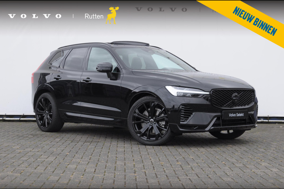 Volvo XC60 T6 350PK Automaat AWD Ultra Black Edition Trekhaak / Luchtvering / Facelift/ Head-up display/ Harman Kardon audio/ BLIS/ Elektrischbedienbare stoelen met geheugen / Panoramadak/ Adaptive cruise control/ Pilot assist/ Apple Carplay/ Android auto/