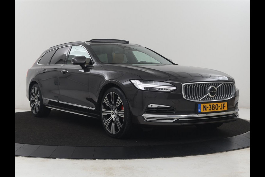 Volvo V90 2.0 T8 AWD Inscription Exclusive | SOH 81,9% | Panoramadak | Memory | Leder | Adaptive cruise | Stuur/stoel verwarming | Harman/Kardon | Head-up | 360 camera | Park assist | Carplay