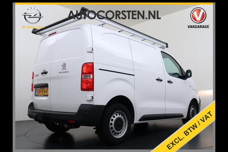 Peugeot Expert 2.0HDI 123PK 3-Persoons Euro 6 Imperiaal 2X Schuifdeur Trekhaak 360°Camera BlindSpot Assistent Apple Carplay Android Auto Cruise Betonplex Vloer Wandbetimmering Regen-Lichtsensor 2.500KG Trekgewicht 1e Eigenaar Origineel Nederlands
