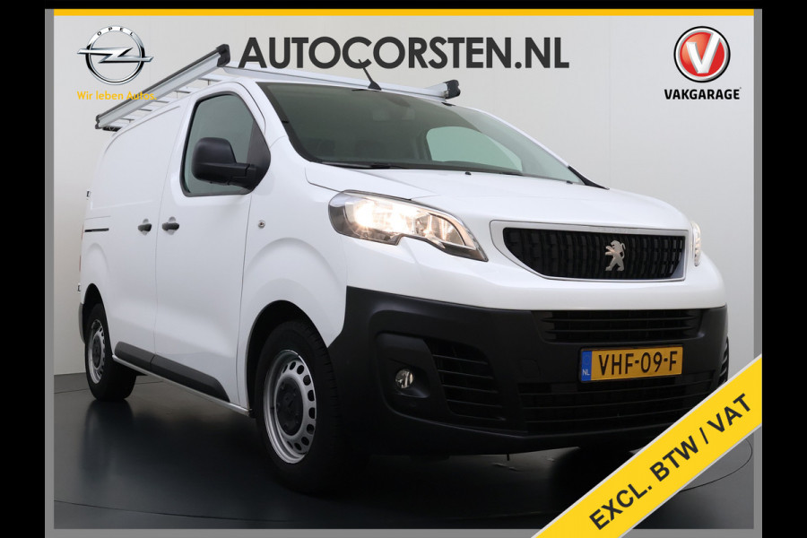Peugeot Expert 2.0HDI 123PK 3-Persoons Euro 6 Imperiaal 2X Schuifdeur Trekhaak 360°Camera BlindSpot Assistent Apple Carplay Android Auto Cruise Betonplex Vloer Wandbetimmering Regen-Lichtsensor 2.500KG Trekgewicht 1e Eigenaar Origineel Nederlands