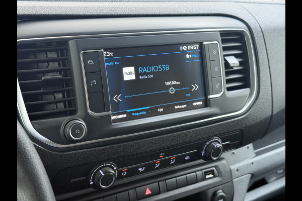 Peugeot Expert 2.0HDI 123PK 3-Persoons Euro 6 Imperiaal 2X Schuifdeur Trekhaak 360°Camera BlindSpot Assistent Apple Carplay Android Auto Cruise Betonplex Vloer Wandbetimmering Regen-Lichtsensor 2.500KG Trekgewicht 1e Eigenaar Origineel Nederlands