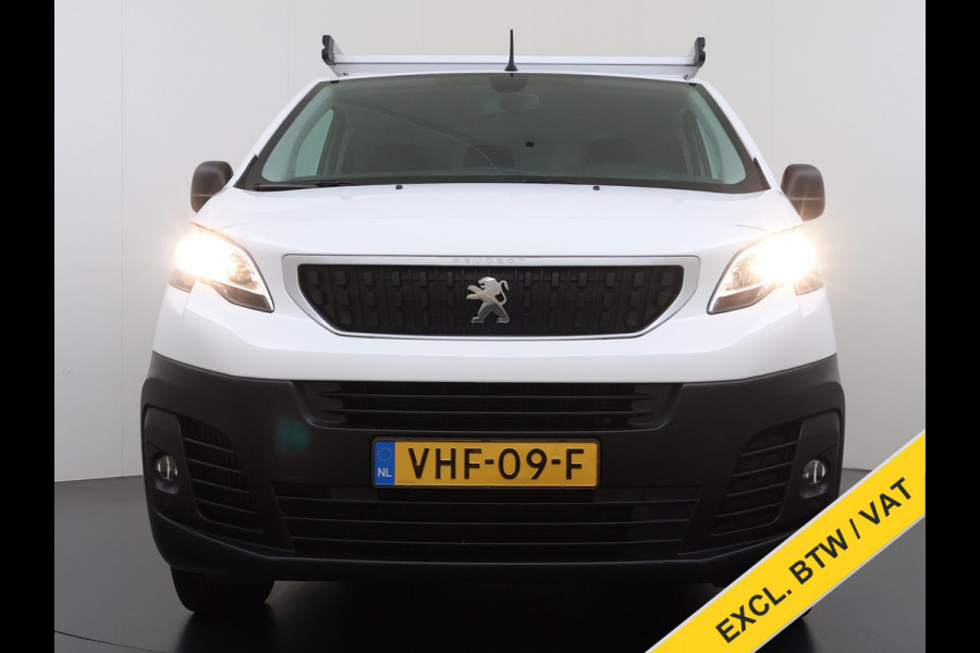 Peugeot Expert 2.0HDI 123PK 3-Persoons Euro 6 Imperiaal 2X Schuifdeur Trekhaak 360°Camera BlindSpot Assistent Apple Carplay Android Auto Cruise Betonplex Vloer Wandbetimmering Regen-Lichtsensor 2.500KG Trekgewicht 1e Eigenaar Origineel Nederlands