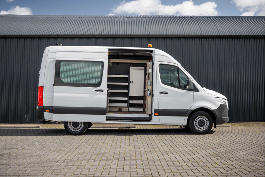 Mercedes-Benz Sprinter 314CDI L2H2 | Automaat | 1e Eigenaar | Volledig ingericht | 360° Camera | Carplay | Cruise | PDC | Airco