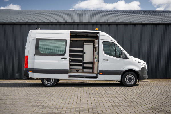 Mercedes-Benz Sprinter 314CDI L2H2 | Automaat | 1e Eigenaar | Volledig ingericht | 360° Camera | Carplay | Cruise | PDC | Airco