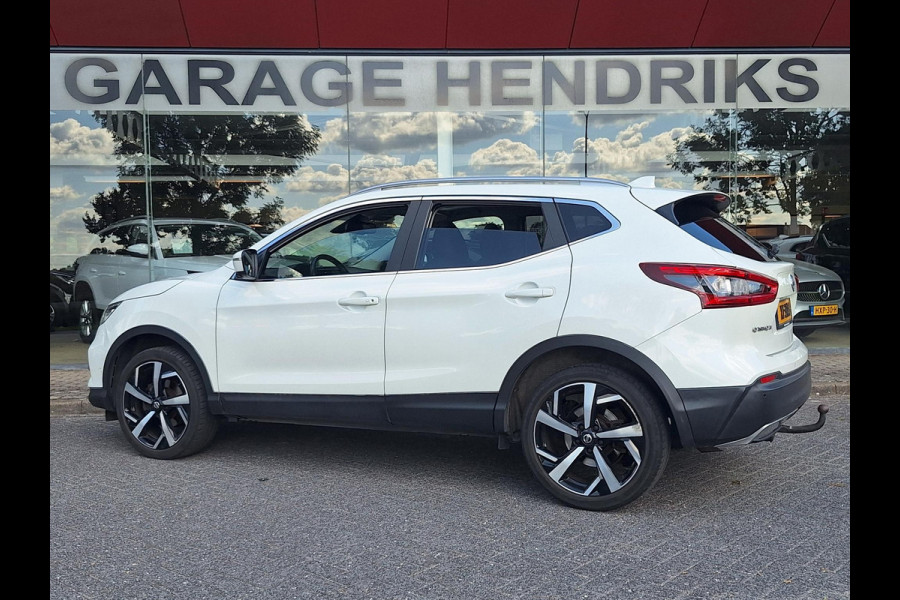 Nissan QASHQAI 1.2 Tekna + | Pano | Trekhaak | NAP | Leder | 360Cam | Navi | Climate | LED | Onderhoudshistorie |
