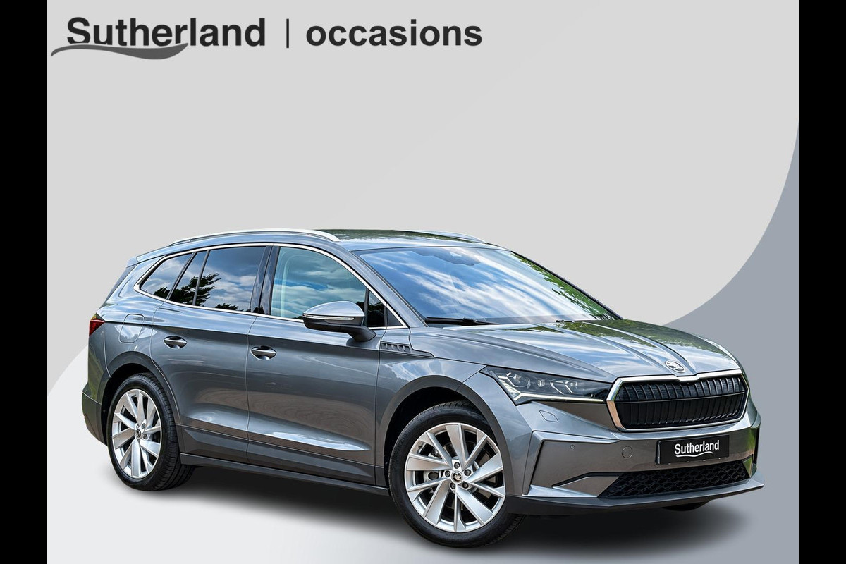 Škoda ENYAQ iV 80 Sportline 204PK | SOH 94% | Wegklapbare Trekhaak | Warmtepomp | Navigatie | 360-Graden Camera | 20" LMV | Elektr. Klep