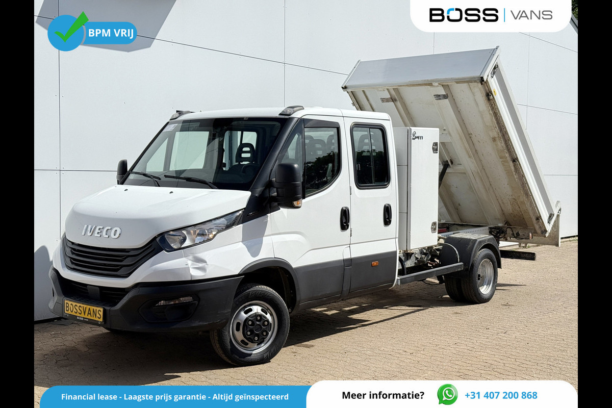 Iveco Daily 35C16 3.0 Dubbele Cabine Kipper Dubbellucht 3,5t Trekhaak 6 Stoelen Airco Cruise Control Benne Tipper