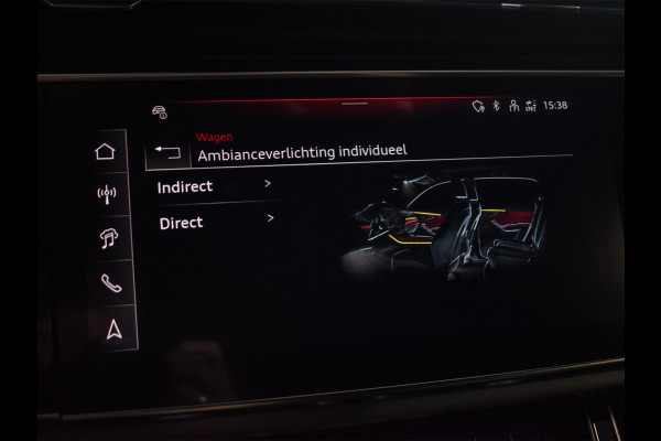 Audi Q8 55 TFSI e quattro Pro Line S Memory seats | 360 Camera | Keyless | Soft close | Adaptive cruise | Panoramadak | B&O sound | Achterbank verwarmd | Ambiance interieur | El. trekhaak