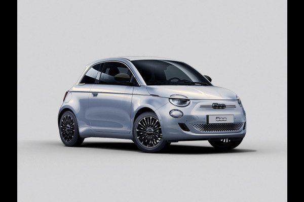 Fiat 500E La Prima 42 kWh | Clima | LED | PDC | JBL Premium Audio | 17" | Camera | BSM | Canneloni Ivory/Piombo interieur