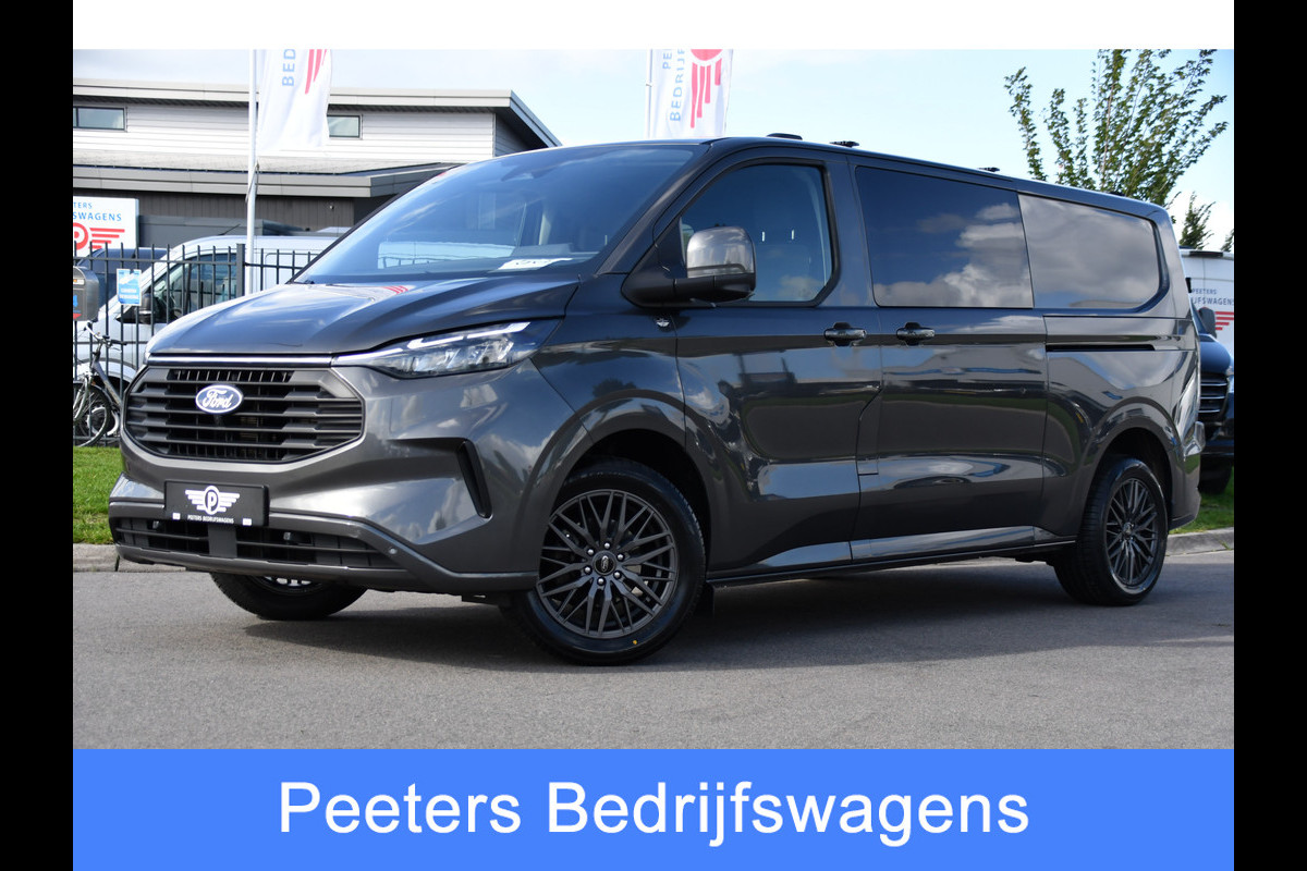 Ford Transit Custom 320 2.0 TDCI L2H1 Limited DC Adaptieve Cruise, 360 Camera, Carplay, Automaat, LED, 2 x Schuifdeur, Stoelverwarming, Virtual, 170pk, Sensoren, Uniek!