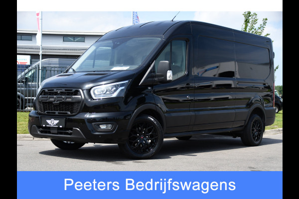 Ford Transit 350 2.0 TDCI L3H2 Limited Black Edition Camera, Cruise, Carplay, 185pk, Xenon, Automaat, Trekhaak, Multimedia, Sensoren, Uniek!