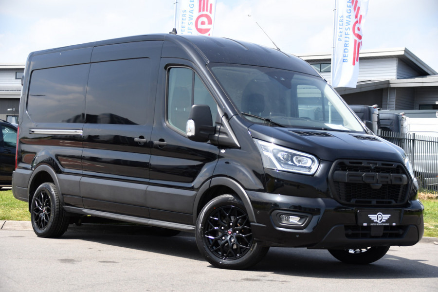 Ford Transit 350 2.0 TDCI L3H2 Limited Black Edition Camera, Cruise, Carplay, 185pk, Xenon, Automaat, Trekhaak, Multimedia, Sensoren, Uniek!