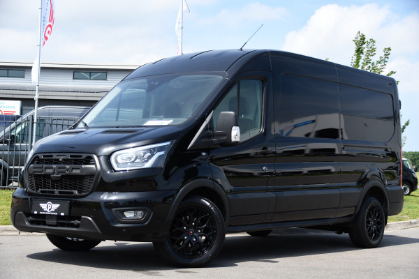 Ford Transit 350 2.0 TDCI L3H2 Limited Black Edition Camera, Cruise, Carplay, 185pk, Xenon, Automaat, Trekhaak, Multimedia, Sensoren, Uniek!