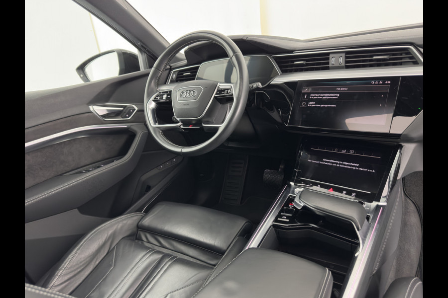 Audi e-tron 55 quattro S edition 95 kWh [3-Fase-11kW] {SoH-92%} (INCL-BTW) *PANO | LEATHER | BANG&OLUFSEN | ADAPTIVE-CRUISE | MEMORY-PACK | FULL-LED | DIGI-COCKPIT | KEYLESS | TOPVIEW | HEATED-SPORTSEATS | DAB+ | AMBIENT-LIGHT | 21''ALU*