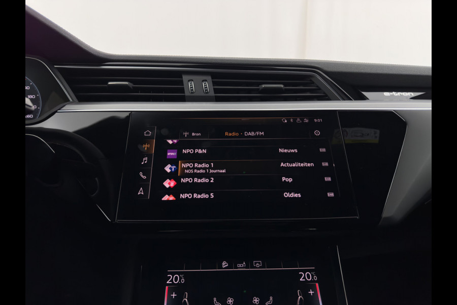 Audi e-tron 55 quattro S edition 95 kWh [3-Fase-11kW] {SoH-92%} (INCL-BTW) *PANO | LEATHER | BANG&OLUFSEN | ADAPTIVE-CRUISE | MEMORY-PACK | FULL-LED | DIGI-COCKPIT | KEYLESS | TOPVIEW | HEATED-SPORTSEATS | DAB+ | AMBIENT-LIGHT | 21''ALU*