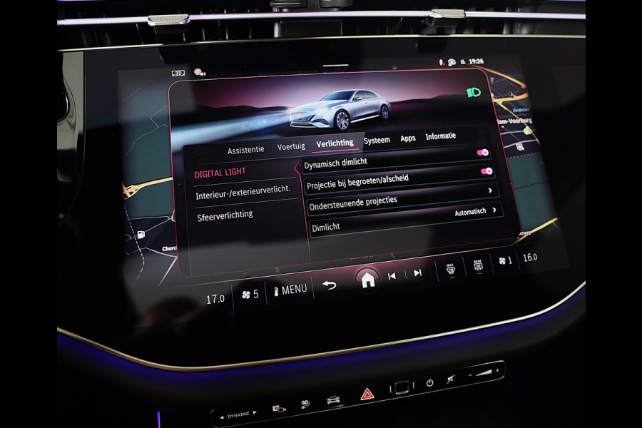 Mercedes-Benz E-Klasse 300 e AMG 53 Look / Head Up / Luchtvering / Burmester 4D / HYPERSCREEN / Acc / Memory / Open Pano / 20 Inch