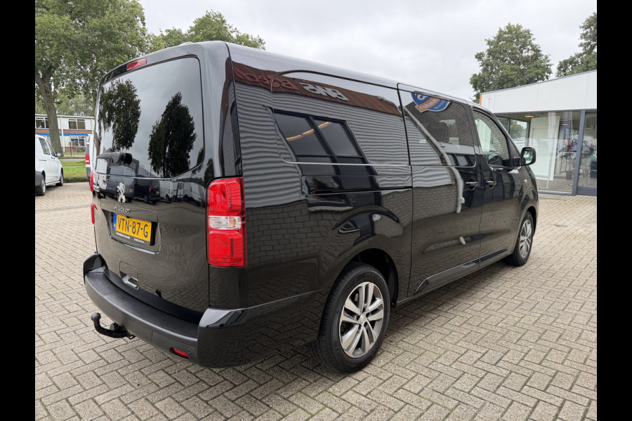 Peugeot Expert 2.0 BlueHDI 177pk automaat S&S L3H1 DC 5 persoons / vaste prijs rijklaar € 27.950 ex btw / lease vanaf € 456 / dubbele schuifdeur / euro 6 / bpm vrij / airco / cruise / navi / trekhaak !