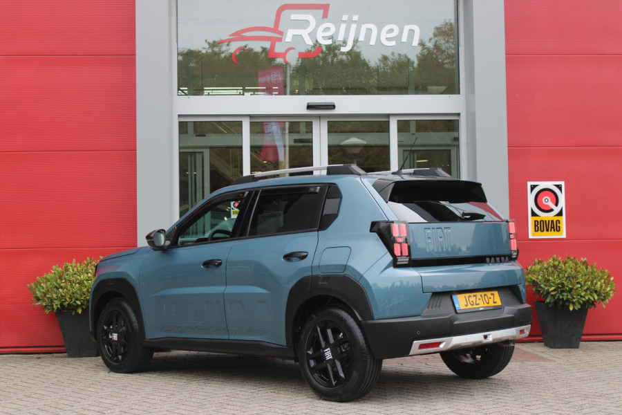 Fiat Grande Panda 1.2 Hybrid 110PK ICON STYLE | APPLE CARPLAY/ANDROID AUTO | CRUISE CONTROL | PARKEERSENSOREN ACHTER | LED KOPLAMPEN | LICHTMETALEN VELGEN 16" | DAB+ RADIO | EXTRA GETINTE ACHTERRUITEN || ELEKTRISCHE RAMEN VOOR / ACHTER | CENTRALEVERGRENDELING  MET AFSTANDBEDIENING | WIND GELEIDERS OP DE RAMEN RONDOM | DAKRAILS |