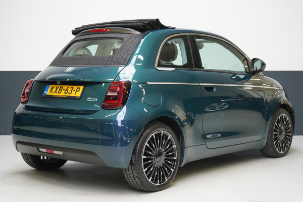 Fiat 500E Cabrio La Prima 42 kWh SoH 94,9% | Leder | Stoelverwarming | Lm velgen | Navigatie | Carplay