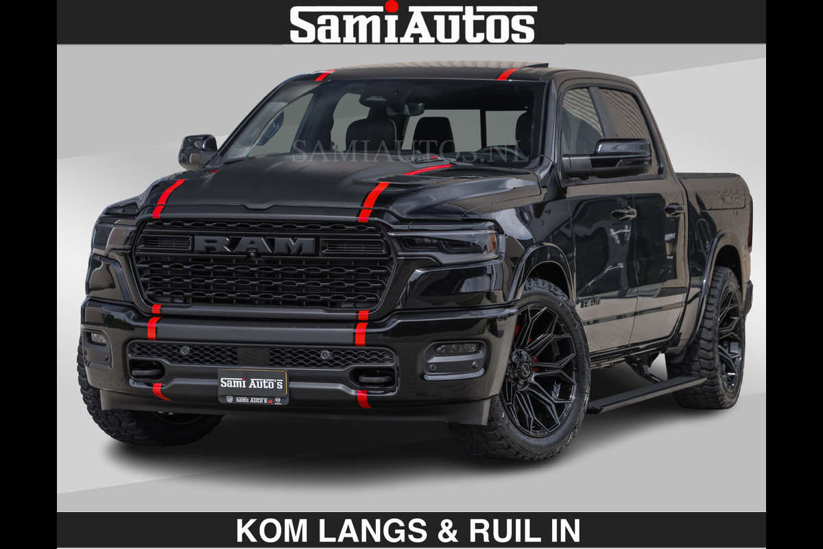 Dodge Ram LIMITED H.O 540PK | Massage + Full Option €84950,- excl | De Meest Luxe en Volle Pick-Up in zijn Klasse | Comfortabele Dubbele Cabine met Royale 5 Zitplaatsen | BPM vrij | Nu Leverbaar uit Voorraad | Voorraad Nr 2326 - 5169 | De specialist in Amerikaanse pick‑ups in Nederland en Europa.