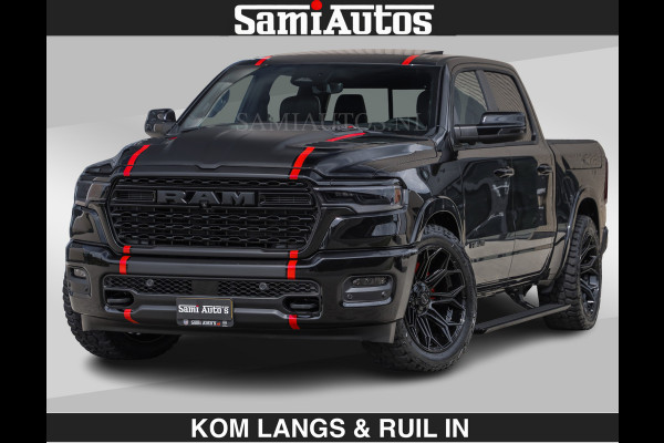 Dodge Ram LIMITED H.O 540PK | Massage + Full Option €84950,- excl | De Meest Luxe en Volle Pick-Up in zijn Klasse | Comfortabele Dubbele Cabine met Royale 5 Zitplaatsen | BPM vrij | Nu Leverbaar uit Voorraad | Voorraad Nr 2326 - 5169 | De specialist in Amerikaanse pick‑ups in Nederland en Europa.