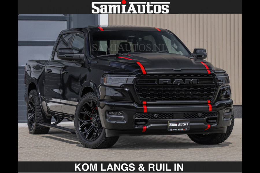 Dodge Ram LIMITED H.O 540PK | Massage + Full Option €84950,- excl | De Meest Luxe en Volle Pick-Up in zijn Klasse | Comfortabele Dubbele Cabine met Royale 5 Zitplaatsen | BPM vrij | Nu Leverbaar uit Voorraad | Voorraad Nr 2326 - 5169 | De specialist in Amerikaanse pick‑ups in Nederland en Europa.