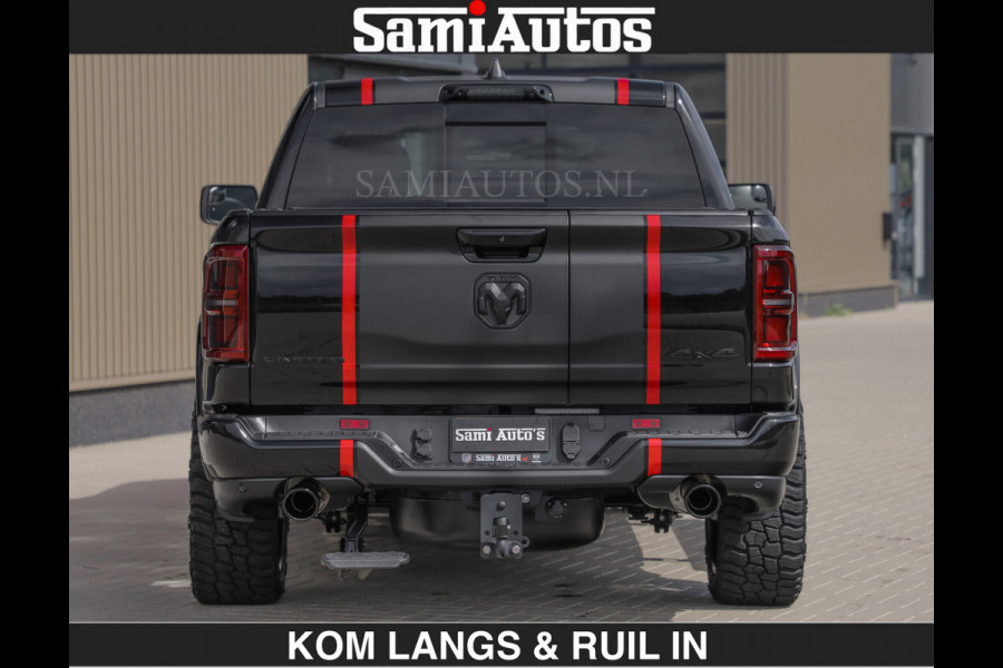 Dodge Ram LIMITED H.O 540PK | Massage + Full Option €84950,- excl | De Meest Luxe en Volle Pick-Up in zijn Klasse | Comfortabele Dubbele Cabine met Royale 5 Zitplaatsen | BPM vrij | Nu Leverbaar uit Voorraad | Voorraad Nr 2326 - 5169 | De specialist in Amerikaanse pick‑ups in Nederland en Europa.
