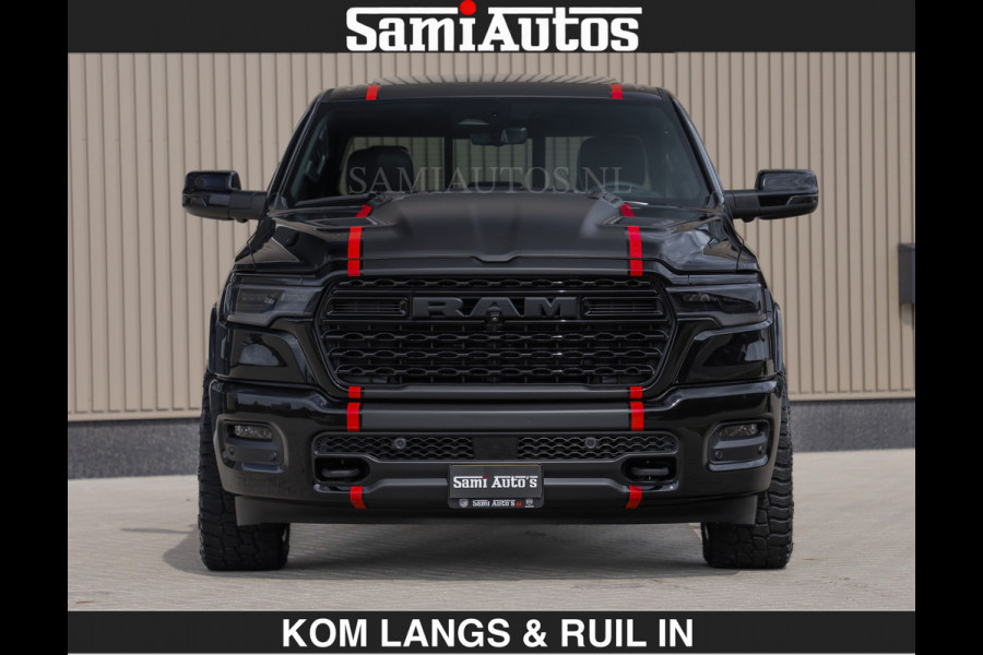 Dodge Ram LIMITED H.O 540PK | Massage + Full Option €84950,- excl | De Meest Luxe en Volle Pick-Up in zijn Klasse | Comfortabele Dubbele Cabine met Royale 5 Zitplaatsen | BPM vrij | Nu Leverbaar uit Voorraad | Voorraad Nr 2326 - 5169 | De specialist in Amerikaanse pick‑ups in Nederland en Europa.
