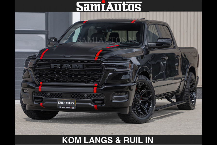 Dodge Ram LIMITED H.O 540PK | Massage + Full Option €84950,- excl | De Meest Luxe en Volle Pick-Up in zijn Klasse | Comfortabele Dubbele Cabine met Royale 5 Zitplaatsen | BPM vrij | Nu Leverbaar uit Voorraad | Voorraad Nr 2326 - 5169 | De specialist in Amerikaanse pick‑ups in Nederland en Europa.