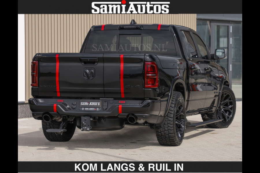 Dodge Ram LIMITED H.O 540PK | Massage + Full Option €84950,- excl | De Meest Luxe en Volle Pick-Up in zijn Klasse | Comfortabele Dubbele Cabine met Royale 5 Zitplaatsen | BPM vrij | Nu Leverbaar uit Voorraad | Voorraad Nr 2326 - 5169 | De specialist in Amerikaanse pick‑ups in Nederland en Europa.