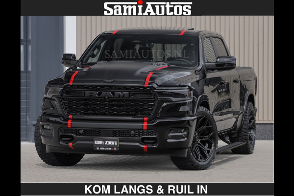 Dodge Ram LIMITED H.O 540PK | Massage + Full Option €84950,- excl | De Meest Luxe en Volle Pick-Up in zijn Klasse | Comfortabele Dubbele Cabine met Royale 5 Zitplaatsen | BPM vrij | Nu Leverbaar uit Voorraad | Voorraad Nr 2326 - 5169 | De specialist in Amerikaanse pick‑ups in Nederland en Europa.
