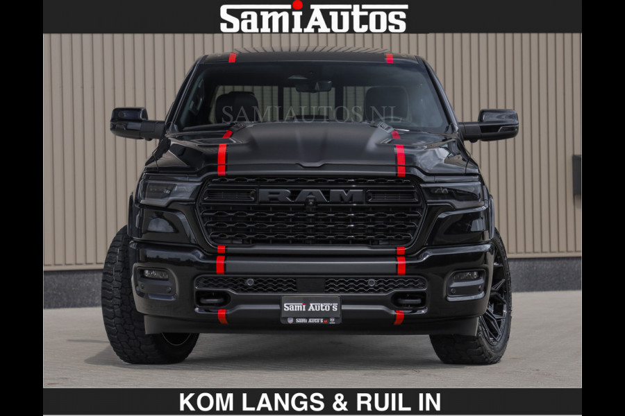Dodge Ram LIMITED H.O 540PK | Massage + Full Option €84950,- excl | De Meest Luxe en Volle Pick-Up in zijn Klasse | Comfortabele Dubbele Cabine met Royale 5 Zitplaatsen | BPM vrij | Nu Leverbaar uit Voorraad | Voorraad Nr 2326 - 5169 | De specialist in Amerikaanse pick‑ups in Nederland en Europa.