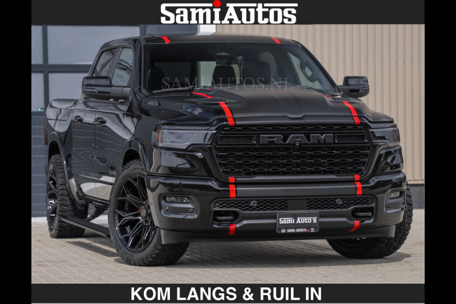 Dodge Ram LIMITED H.O 540PK | Massage + Full Option €84950,- excl | De Meest Luxe en Volle Pick-Up in zijn Klasse | Comfortabele Dubbele Cabine met Royale 5 Zitplaatsen | BPM vrij | Nu Leverbaar uit Voorraad | Voorraad Nr 2326 - 5169 | De specialist in Amerikaanse pick‑ups in Nederland en Europa.