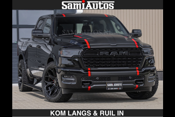 Dodge Ram LIMITED H.O 540PK | Massage + Full Option €84950,- excl | De Meest Luxe en Volle Pick-Up in zijn Klasse | Comfortabele Dubbele Cabine met Royale 5 Zitplaatsen | BPM vrij | Nu Leverbaar uit Voorraad | Voorraad Nr 2326 - 5169 | De specialist in Amerikaanse pick‑ups in Nederland en Europa.