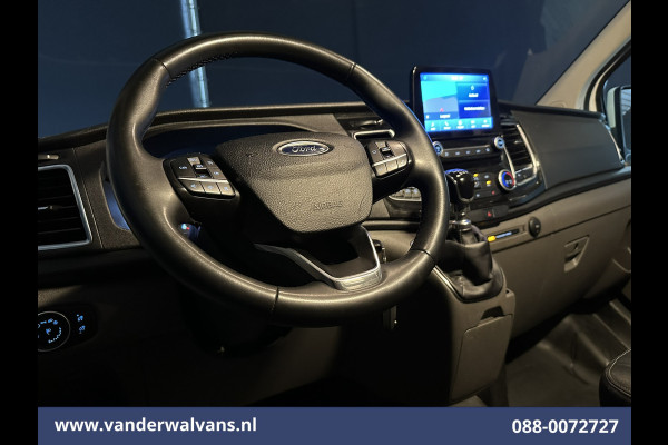 Ford Transit Custom 2.0 TDCI 130pk L2H1 Euro6 Airco | Navigatie | 2800kg Trekhaak | LED | Apple Carplay Cruisecontrol, Stoelverwarming, verwarmde Voorruit, LM Velgen, Parkeersensoren, Bijrijdersbank