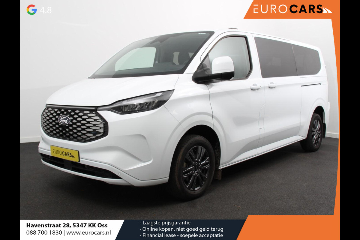 Ford E-Transit Custom 340 L2H1 Limited 65 kWh 8 persoons Adaptieve cruise control Airco Lichtmetalen Velgen Extra getint glas Camera Navigatie Apple Carplay/ Android Auto