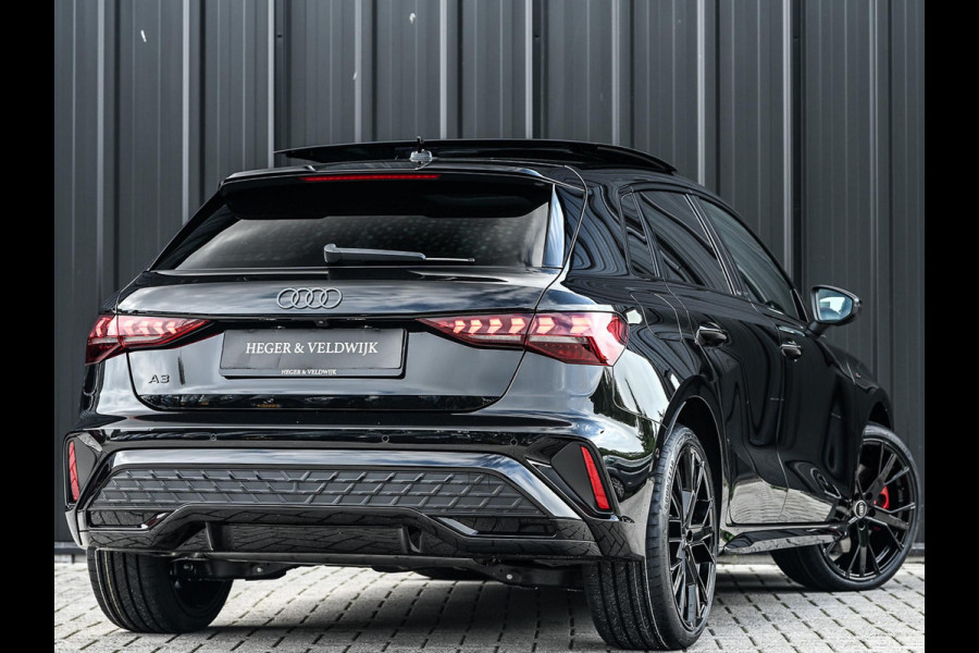 Audi A3 Sportback 45 TFSI e S edition Competition | Panoramadak | 5 jr Garantie | HUD | Sonos Sound | Camera | Ambiance interieur | Active Cruise | S-Seats + Memory | Stoelverwarming | Keyless |