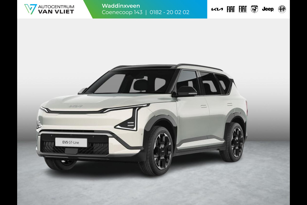 Kia EV5 GT-Line Business Edition 81.4 kWh | Actieprijs* | Clima. | Adapt. Cruise. | Dodehoekassistentie | Schuif-/Kanteldak | GT-Line Vegan Lederen Bekleding