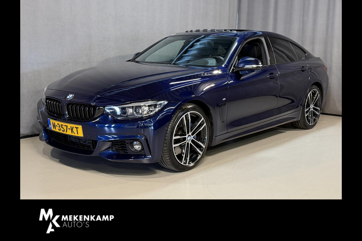BMW 4 Serie Gran Coupé 418i Executive Edition 19"/Leder + memory/Schuif-kanteldak/Harman Kardon/Head-up/Stoel + stuurverwarming/360 camera/Trekhaak