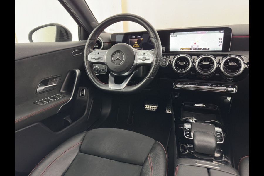 Mercedes-Benz A-Klasse 200 AMG Sportpack Business Solution (INCL-BTW) Aut. *PANO | LEATHER-MICROFIBRE | FULL-LED | HEATED-SPORTSEATS | WIDESCREEN-DIGIOCKPIT | DAB+ | NAVI-FULLMAP | CAMERA | PRIVACYGLASS | SHIFTPADDLES | 18''ALU*