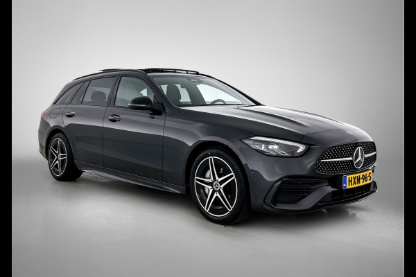 Mercedes-Benz C-Klasse Estate 300 e AMG Line | AMG-LIne In en exterieru | Sfeefverlichting | Stoe verwarming + Koeling | Trekhaak | Pano- Schuif kanteldak | Inclusief 24 maanden Mercedes-Benz Certified garantie voor Europa.