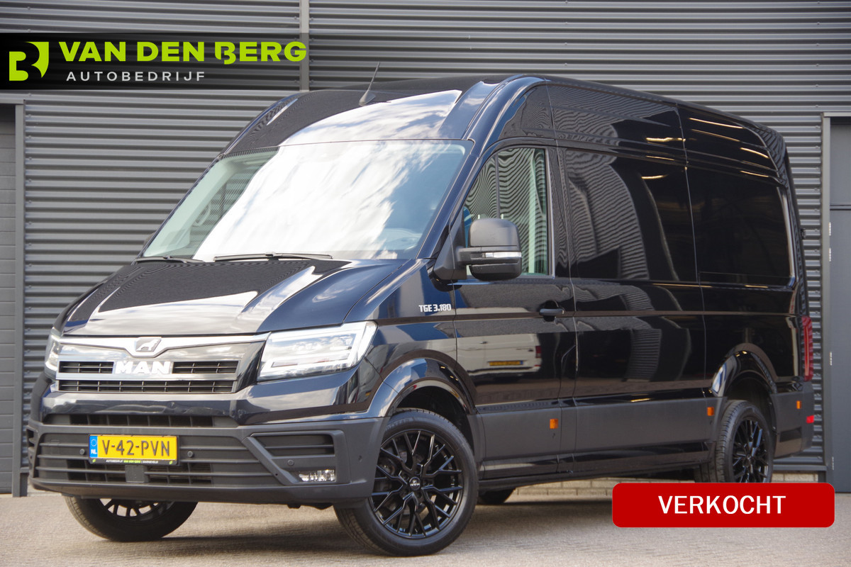MAN TGE 3.180 35 2.0 L3H3(L2H2) 3-ZITS, 177PK AUT. LED, TREKHAAK, LEDER, ADAPT. CRUISE, CAMERA, STOELVERWARMING, STANDKACHEL, NAVI, CLIM