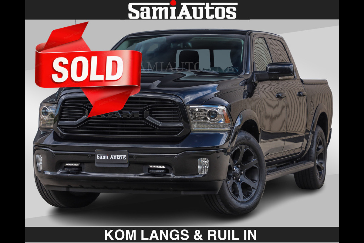 Dodge Ram BLACK OPS | 5.7 V8 HEMI | OPEN UITLAAT KLEP | LUXE UITVOERING LARAMIE EDITION | CREW CAB DUBBELE CABINE | 5 PERSOONS | DC | LUXE BEDRIJFS AUTO | 4X4 | 3500 KG TREKVERMOGEN |