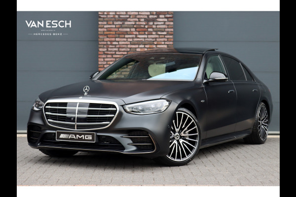 Mercedes-Benz S-Klasse 580 e 4MATIC Lang AMG Line | Manufaktur | Airmatic | Chauffeurspakket | Achterasbesturing | Augmented HUD | Distronic+ | Burmester | Exclusief Nappa Leder | 3D-Display | Vlakkenverwarming | Zonweringspakket |