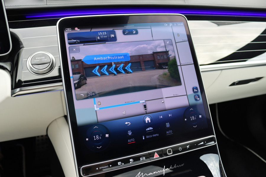 Mercedes-Benz S-Klasse 580 e 4MATIC Lang AMG Line | Manufaktur | Airmatic | Chauffeurspakket | Achterasbesturing | Augmented HUD | Distronic+ | Burmester | Exclusief Nappa Leder | 3D-Display | Vlakkenverwarming | Zonweringspakket |
